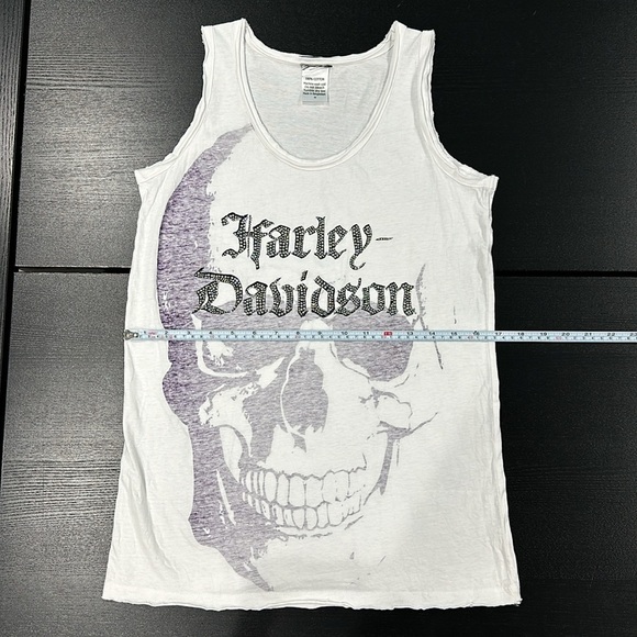 Harley-Davidson Skull Design Tank Top with Stone Embelished Logo - M - Picture 8 of 8